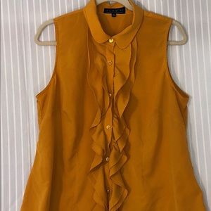 Mustard colored sleeveless top